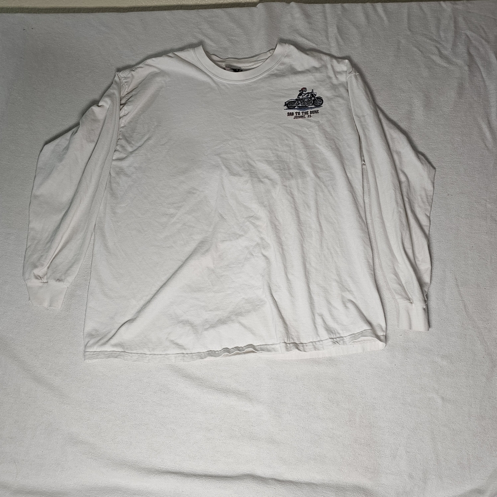 Hanes White Long Sleeve Men's XL. Tee with Graphic